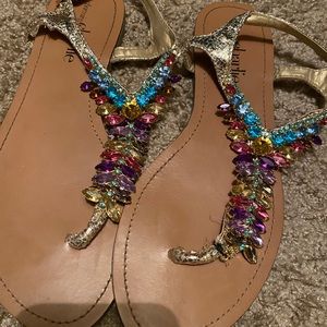 Sequin sandals